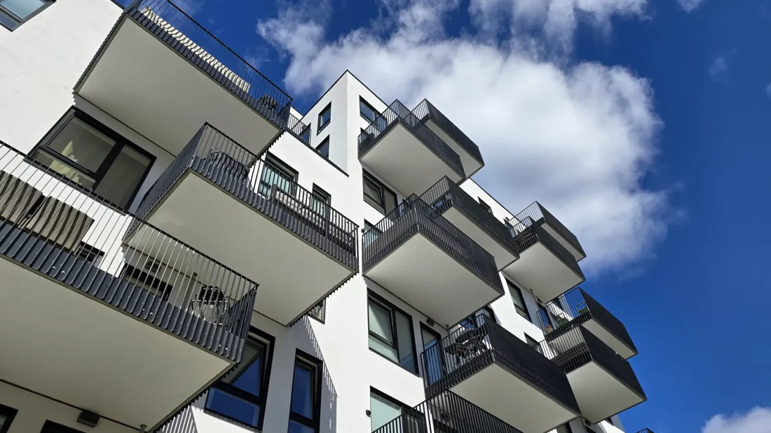Nybyggene i Gartnerhagen løren med pussede fasader