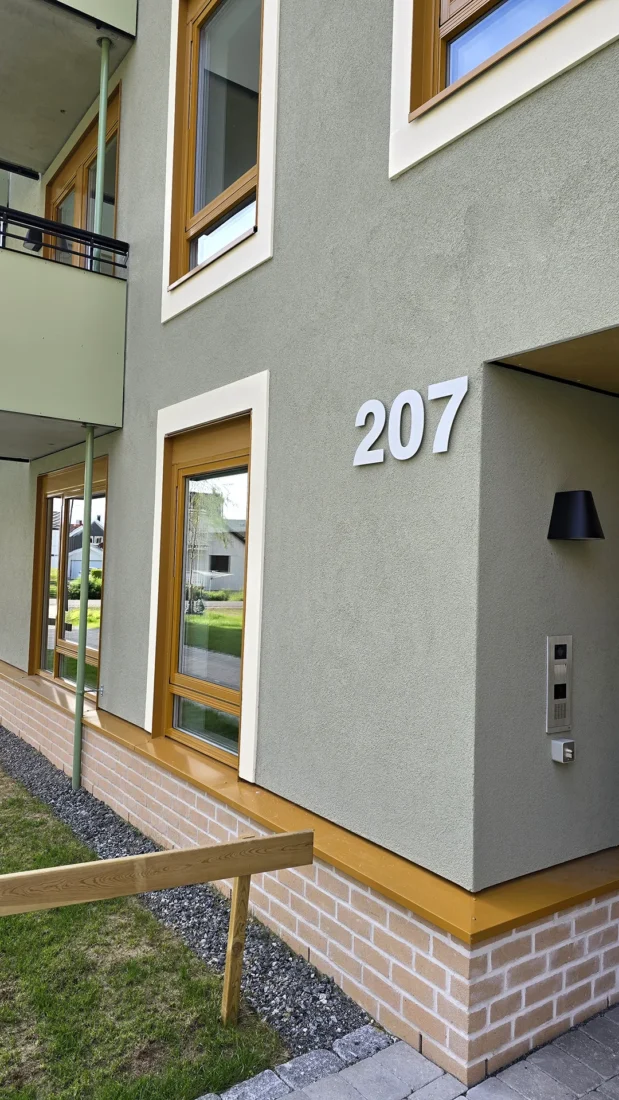 detaljer i pusset fasade på kvarteret kvartalet 2